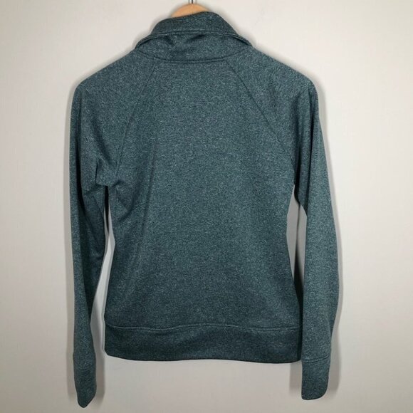 Kavu Marled Teal Button Up Funnel Neck Pullover Size XS - Picture 7 of 7